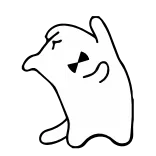 ☝️ fantasma, dibujos animados, gracioso, personaje telegram sticker