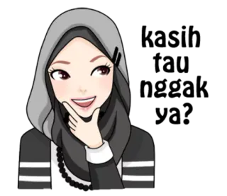 Hijab Gaul @tikelku whatsapp stickers