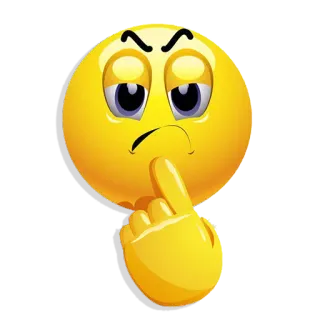 😕 Emoji, Pensando, Rosto, Amarelo telegram sticker