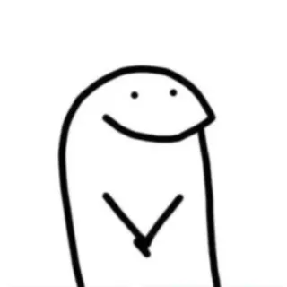 🙂 cartoon, simple, minimalist, line art, white background telegram sticker