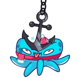 🤪 octopus, anchor, sticker, cartoon, sea creature telegram sticker
