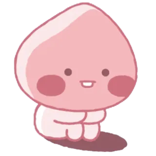 😨 만화, 복숭아, 귀여운, 카와이, 분홍색, 달콤한, 행복한 telegram sticker