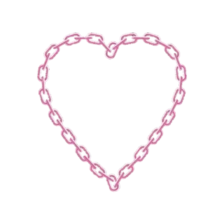 🤍 coeur, rose, chaîne, amour, pixel art whatsapp sticker