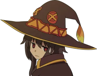 😔 Megumin Konosuba Anime, Megumin, Magicienne, Mignonne, Fille, Manga, Konosuba whatsapp sticker