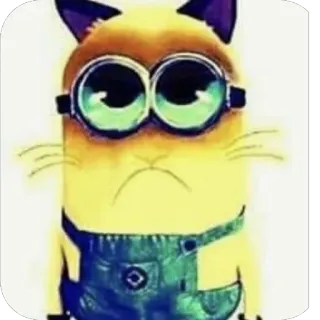 🫥 Minion Minion, Dessin animé, Chat, Animal, Drôle, Personnage telegram sticker