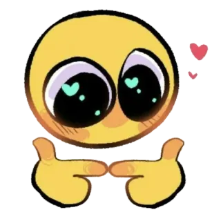 ☺️ emoji, love, hearts, cute, shy telegram sticker