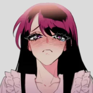 🥺 Anime, Manga, Mädchen, Weinend, Traurig, Emotional, Zeichnung whatsapp sticker
