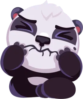 😤 Panda, Adesivo, Animal, Desenho animado, Fofo telegram sticker