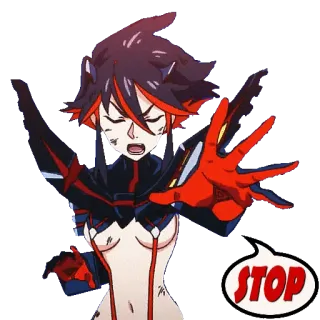 ⭕️ STOP Anime, Stopp, Mädchen, Kill la Kill, Ryuko telegram sticker