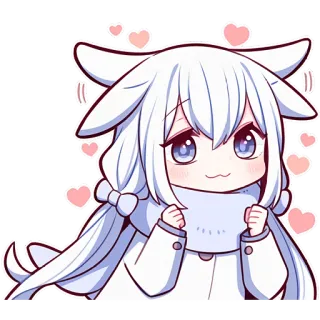 👊 애니메이션, 카와이, 귀여운, 하트, 만화 whatsapp sticker
