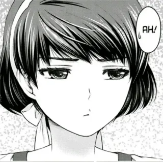 😶 AH! anime, meisje, uitdrukking, manga telegram sticker