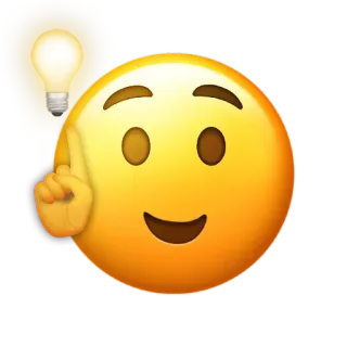 🤔 emoji, ideia, lâmpada, pensando, inteligente, inovação, solução telegram sticker