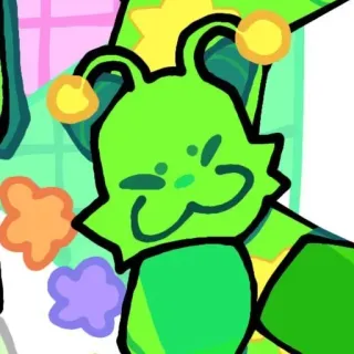 ❇️ kreskówka, słodki, zielony, potwór, kawaii telegram sticker