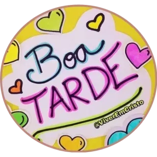 🙏 Boa TARDE @ViverEmCristo Gruß, Guten Nachmittag, Herzen, Religion whatsapp sticker