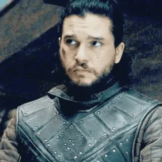 😐 Jon Snow Game of Thrones Jon Snow, Game of Thrones, HBO, L'hiver vient, Kit Harington telegram sticker