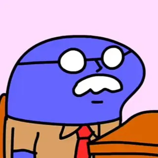 ✨ cartoon, character, office, desk, glasses whatsapp sticker