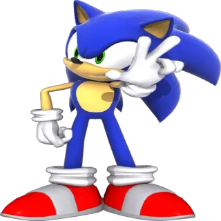 🔋 Sonic the Hedgehog ソニック, セガ, ハリネズミ, ビデオゲーム, 青, 平和 telegram sticker