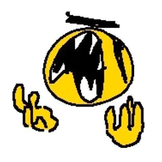 🦦 Emoji, Dessin, Dessin animé, Jaune, Visage telegram sticker