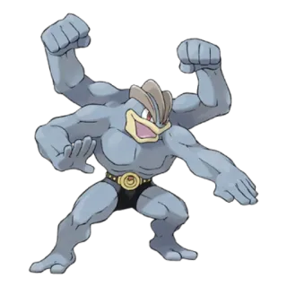 🔵 Machamp Pokemon pokemon, mackogneur, combat, monstre, fort, musclé telegram sticker