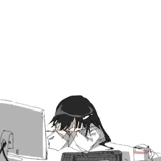 😣 Tomoko Kuroki Watamote telegram sticker