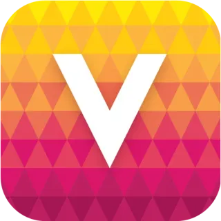 🕹 Buchstabe V, Geometrisch, Dreiecke, Farbenfroh, Abstrakt, Farbverlauf, Symbol, Logo whatsapp sticker