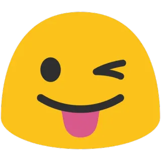 😜 emoji, winking, tongue, expression, face telegram sticker