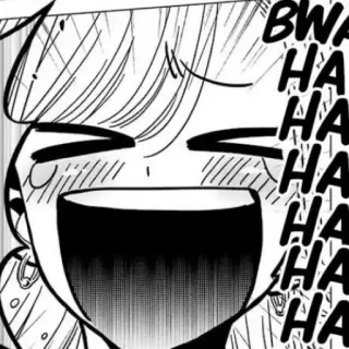 📀 BWAHAHAHA rire, manga, BD, expression, joie, drôle, joyeux telegram sticker