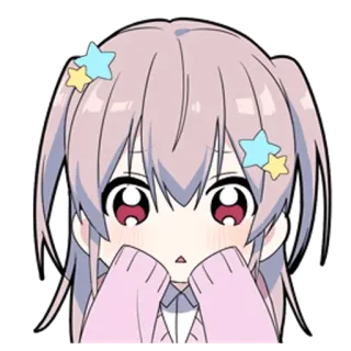 😯 Anime, Desenho animado, Kawaii, Fofo, Adesivo, Garota, Mangá telegram sticker