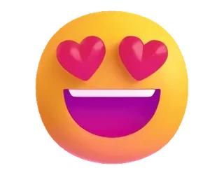 😍 Emoji, Amore, Occhi a cuore, Faccia, Sorriso, Felice telegram sticker