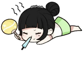 😐 Dibujos animados, Enfermo, Fiebre, Anime, Chibi telegram sticker