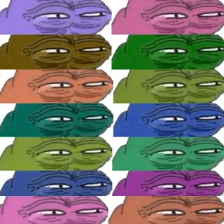 😂 Pepe the Frog Pepe la Rana, Meme, Meme de Internet, Rana, Colorido, Expresión, Dibujo animado whatsapp sticker