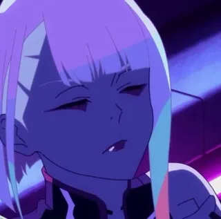 😑 Lucyna Kushinada Cyberpunk: Edgerunners อนิเมะ, ไซเบอร์พังก์, ผู้หญิง, ลูซินา, edgerunners telegram sticker