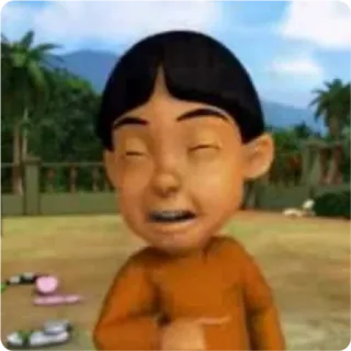 😩 Upin & Ipin dessin animé, personnage, garçon, Upin et Ipin whatsapp sticker