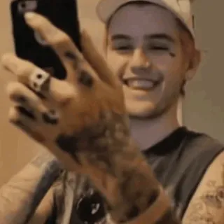 💙 Lil Peep Lil Peep, แร็ปเปอร์, เพลง, ศิลปิน, รอยสัก telegram sticker