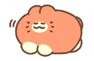 🍊 animal, lapin, mignon, orange telegram sticker