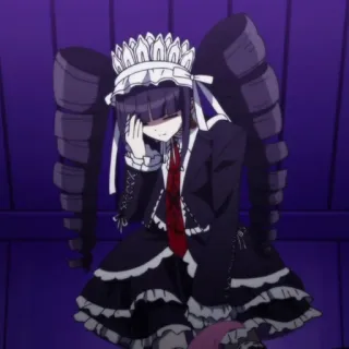🃏 Celestia Ludenberg Danganronpa Anime, Gótico, Lolita, Cachos gêmeos, Danganronpa telegram sticker
