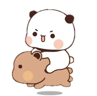 🐍 Panda, Bär, Süß, Cartoon, Tier, Kawaii, Sticker whatsapp sticker