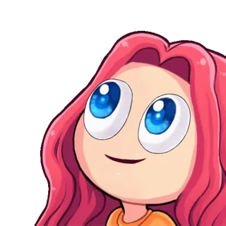 😳 мультфильм, розовые волосы, иллюстрация, девушка telegram sticker