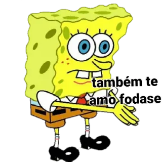 😘 Spongebob também te amo fodase Spongebob, cartoon, offensive, slang, meme telegram sticker