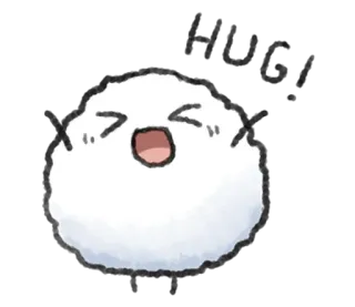 💭 雪玉, 冬, 雪, 幸せ, かわいい, ボール, 漫画 telegram sticker