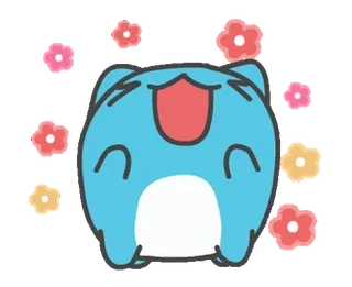🌸 niedlich, tier, cartoon, blumen, skurril whatsapp sticker