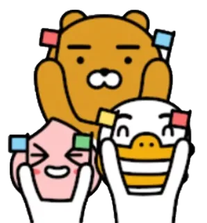 🏴 Cartoon, Freunde, Tiere, Fröhlich whatsapp sticker
