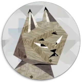 😦 animale, adesivo, volpe, geometrico, cartone animato telegram sticker