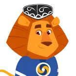 👆 lion, cartoon, animal, character whatsapp sticker