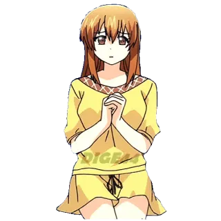 🙏 Anime, Mädchen, Charakter, Süß, Manga telegram sticker