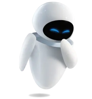 😄 Eve WALL-E робот, футуристический, анимированный, мультфильм, дисней, пиксар telegram sticker