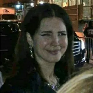 😐 Lana Del Rey, celebridade, cantora, músico, retrato, sorriso telegram sticker