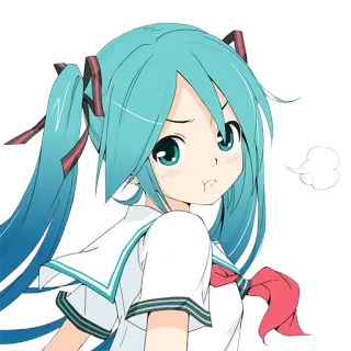 😒 Anime, Chica, Linda, Manga, Uniforme escolar telegram sticker