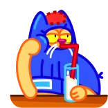 A Cat in a Hat telegram stickers