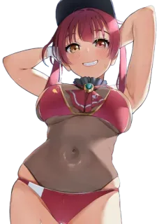 🤤 Anime, Cartoon, Frau, Bikini telegram sticker